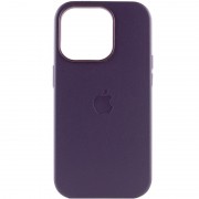Шкіряний чохол Leather Case (AAA) with MagSafe для Apple iPhone 14 Pro (6.1"), Deep Violet
