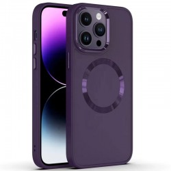 TPU чохол Bonbon Metal Style with MagSafe для Apple iPhone 12 Pro Max (6.7"), Фіолетовий / Dark Purple