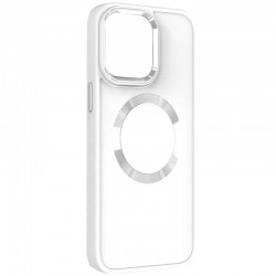 TPU чехол Bonbon Metal Style with MagSafe для Apple iPhone 13 (6.1"), Белый / White