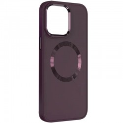 TPU чехол Bonbon Metal Style with MagSafe для Apple iPhone 13 (6.1"), Бордовый / Plum