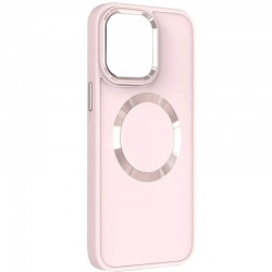 TPU чохол Bonbon Metal Style with MagSafe для Apple iPhone 13 (6.1"), Рожевий / Light Pink
