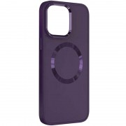 TPU чохол Bonbon Metal Style with MagSafe для Apple iPhone 13 (6.1"), Фіолетовий / Dark Purple