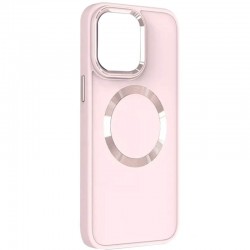 TPU чохол Bonbon Metal Style with MagSafe для Apple iPhone 14 (6.1"), Рожевий / Light Pink
