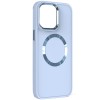 TPU чохол Bonbon Metal Style with MagSafe для Apple iPhone 14 Plus (6.7"), Блакитний / Mist Blue