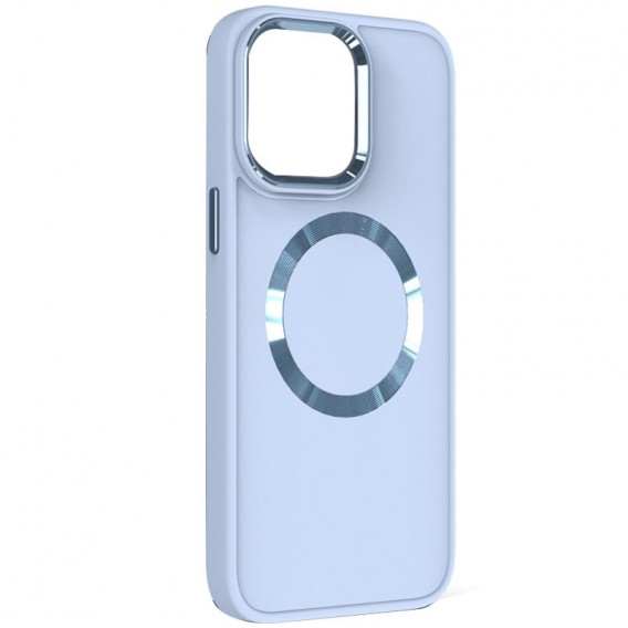 TPU чохол Bonbon Metal Style with MagSafe для Apple iPhone 14 Plus (6.7"), Блакитний / Mist Blue