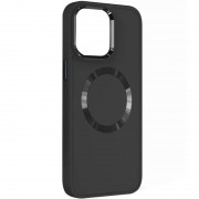 TPU чехол Bonbon Metal Style with MagSafe для Apple iPhone 14 Plus (6.7"), Черный / Black