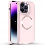 TPU чохол Bonbon Metal Style with MagSafe для Apple iPhone 14 Pro (6.1"), Рожевий / Light Pink