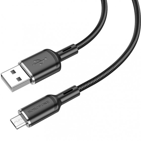 Кабель телефону Borofone BX90 Cyber USB to MicroUSB (1m), Black