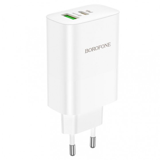 Зарядний пристрій Borofone BN10 Sunlight PD65W (1Type-C/1USB), White