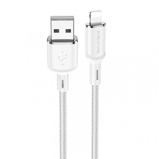 Кабель Айфона Borofone BX90 Cyber USB to Lightning (1m), White