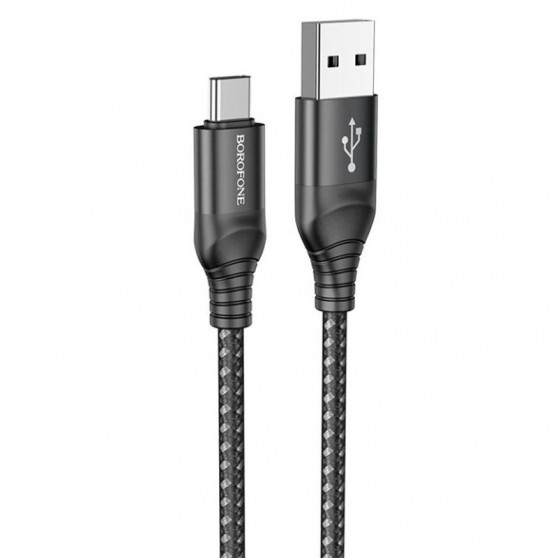 Кабель для телефону Borofone BX56 Світлий USB для Type-C (1m), Black