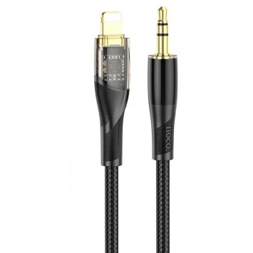 Аудио кабель Aux Hoco UPA25 (AUX 3.5 to Lightning) (1m), Black