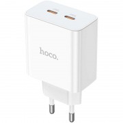 Зарядний пристрій Hoco C108A PD 35W (2 Type-C), White