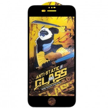 Захисне скло 5D Anti-static Panda (тех.пак) для iPhone SE 2 / 3 (2020 / 2022) / iPhone 8 / iPhone 7, Чорний