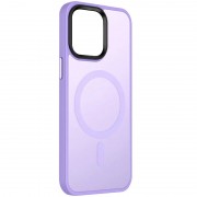 TPU+PC чохол Metal Buttons with MagSafe Colorful для Apple iPhone 14 (6.1"), Бузковий