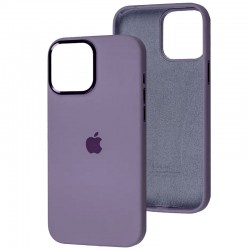 Чехол Silicone Case Metal Buttons (AA) для Apple iPhone 12 Pro/12 (6.1"), Фиолетовый / Iris