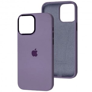 Чехол Silicone Case Metal Buttons (AA) для Apple iPhone 12 Pro/12 (6.1"), Фиолетовый / Iris