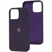 Чехол Silicone Case Metal Buttons (AA) для Apple iPhone 12 Pro/12 (6.1"), Фиолетовый / Elderberry