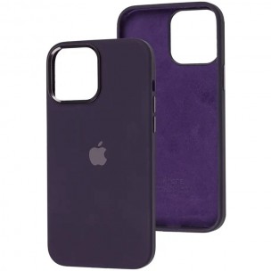 Чехол Silicone Case Metal Buttons (AA) для Apple iPhone 12 Pro/12 (6.1"), Фиолетовый / Elderberry