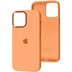 Чохол Silicone Case Metal Buttons (AA) для Apple iPhone 12 Pro Max (6.7"), Помаранчевий / Marigold