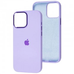 Чехол Silicone Case Metal Buttons (AA) для Apple iPhone 12 Pro Max (6.7"), Сиреневый / Lilac