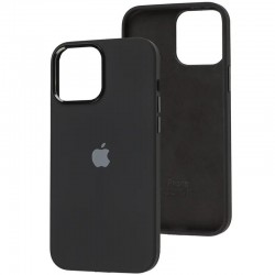 Чохол Silicone Case Metal Buttons (AA) для Apple iPhone 12 Pro Max (6.7"), Чорний / Black