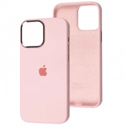 Чехол Silicone Case Metal Buttons (AA) для Apple iPhone 13 Pro (6.1"), Розовый / Chalk Pink