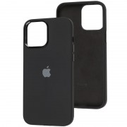 Чохол Silicone Case Metal Buttons (AA) для Apple iPhone 14 Pro (6.1"), Чорний / Black
