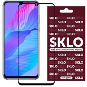 Захисне скло SKLO 3D (full glue) для Huawei Y8p (2020) / P Smart S, Чорний