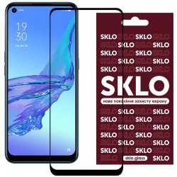 Защитное стекло SKLO 3D (full glue) для Oppo A74 4G/Realme 8/8 Pro, Черный