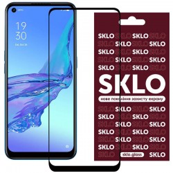 Захисне скло SKLO 3D (full glue) для Oppo A76 4G / A96 4G, Чорний