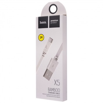 Дата кабель Hoco X5 Bamboo USB to Type-C (100см), Білий - Type-C кабелі - зображення 1 