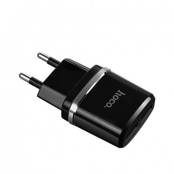Зарядний пристрій Hoco C12 Dual USB Charger 2.4A, Чорний - Мережеві ЗП (220 В) - зображення 2 