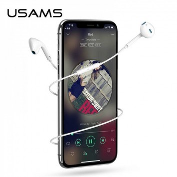 Навушники Usams EP-22 з мікрофоном, Білий - Провідні навушники - зображення 1 