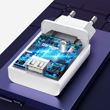 Зарядное устройство USAMS US-CC083 T22 Single USB QC3.0 Travel Charger (EU), Белый - Сетевые зарядные устройства (220 В) - изображение 2
