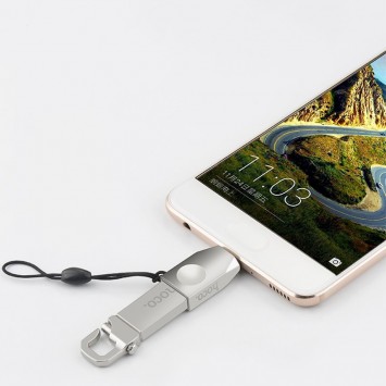 Переходник Hoco UA9 USB OTG to Type-C, Стальной - Type-C кабели - изображение 4