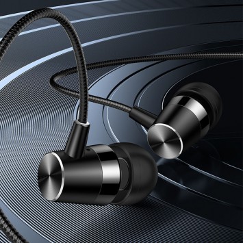 Навушники Usams EP-42 з мікрофоном (3.5mm/1.2m), Чорний - Провідні навушники - зображення 1 