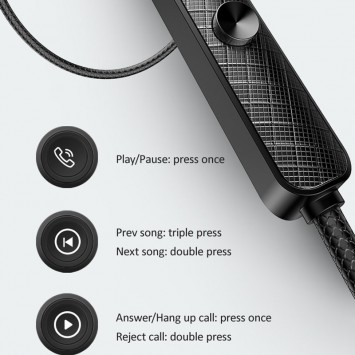 Наушники Usams EP-42 с микрофоном (3.5mm/1.2m), Черный - Проводные наушники - изображение 3