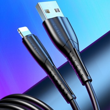 Дата кабель Usams US-SJ364 U35 USB to Lightning 2A (1m), Чорний - Lightning - зображення 1 