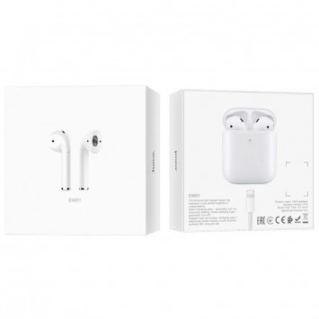 Bluetooth навушники Hoco EW01 Plus TWS, Білий - TWS навушники - зображення 2 