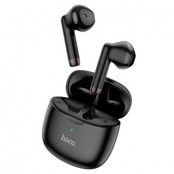 Чорні Bluetooth навушники HOCO ES56 на білому фоні