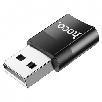 Перехідник Hoco UA17 USB Male to Type-C Female USB2.0, Чорний - Type-C кабелі - зображення 2 
