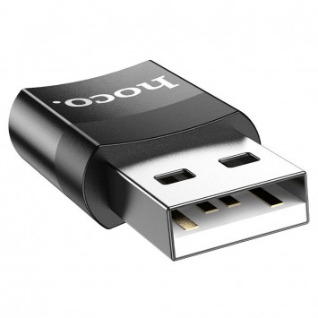 Переходник Hoco UA17 USB Male to Type-C Female USB2.0, Черный - Type-C кабели - изображение 3