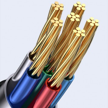 USB кабель USAMS US-SJ591 Type-C to Type-C PD 100W Transparent Digital Display Cable (2m), Чорний - Type-C кабелі - зображення 3 