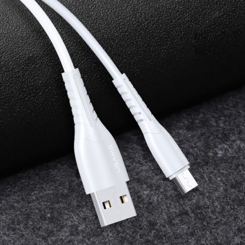 Дата кабель Usams US-SJ365 U35 USB to MicroUSB (1m), White - MicroUSB кабели - изображение 1
