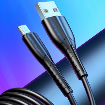 Дата кабель Usams US-SJ365 U35 USB to MicroUSB (1m), Чорний - MicroUSB кабелі - зображення 1 