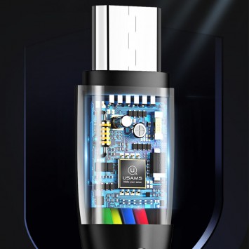 Дата кабель Usams US-SJ365 U35 USB to MicroUSB (1m), Чорний - MicroUSB кабелі - зображення 3 