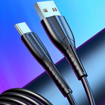 Дата кабель Usams US-SJ366 U35 USB to Type-C (1m), Чорний - Type-C кабелі - зображення 1 