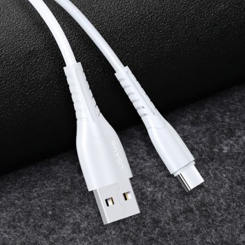 Дата кабель Usams US-SJ366 U35 USB to Type-C (1m), White - Type-C кабели - изображение 1
