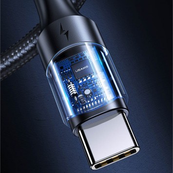 USB кабель для электроники USAMS US-SJ524 U71 Type-C to Type-C PD 100W (1.2m), Black - Type-C кабели - изображение 3